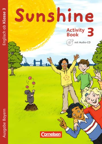 Sunshine 3 Activity Book m. Audio-CD, Minibildkarten und Faltbox